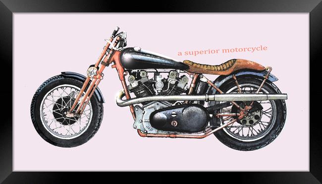 A Superior Motorcycle Framed Print by John Lowerson