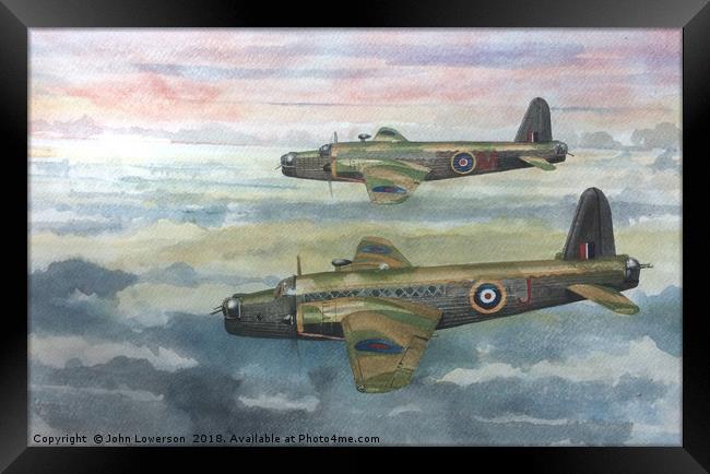 Vickers Wellingtons Framed Print by John Lowerson