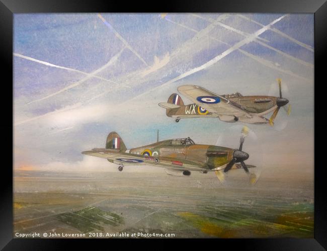 Royal Air Force Hawker Hurricanes Framed Print by John Lowerson