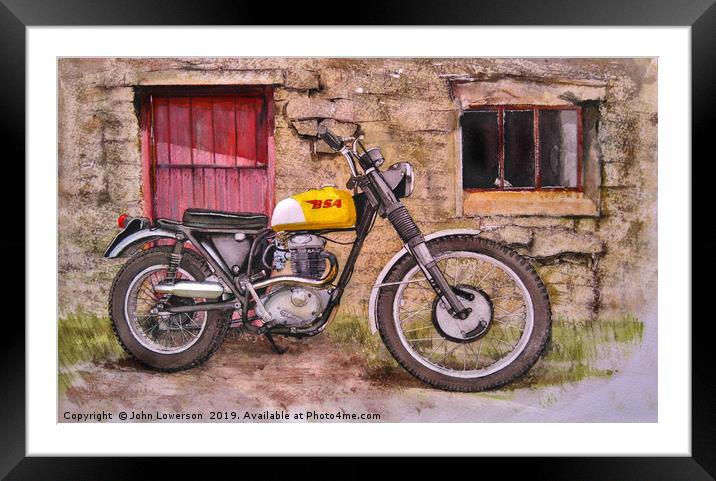 BSA Victor Framed Mounted Print by John Lowerson