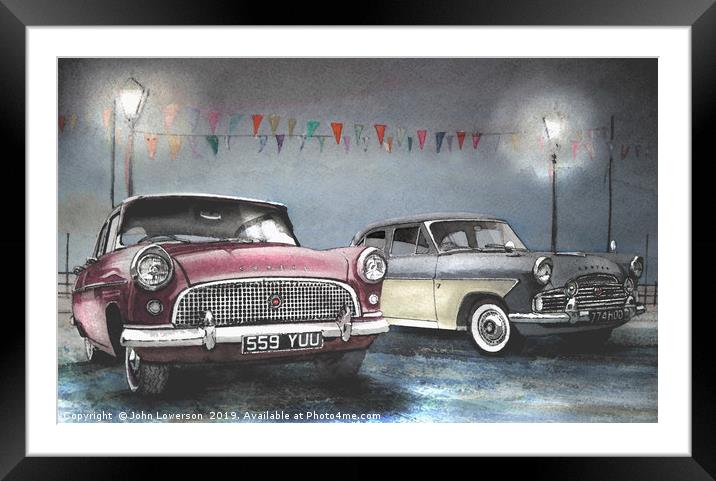 Classic Ford cars Framed Mounted Print by John Lowerson