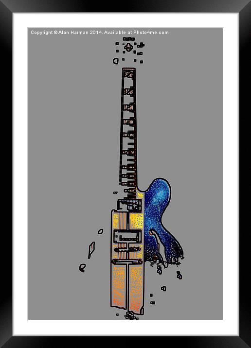 Guitar 4 Framed Mounted Print by Alan Harman