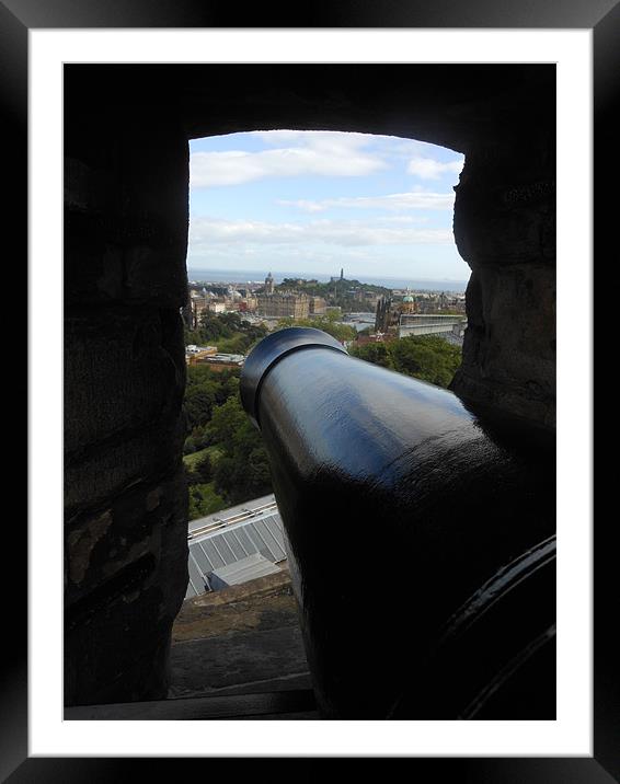 View From an Edinburgh Cannon Framed Mounted Print by Gemma Compton