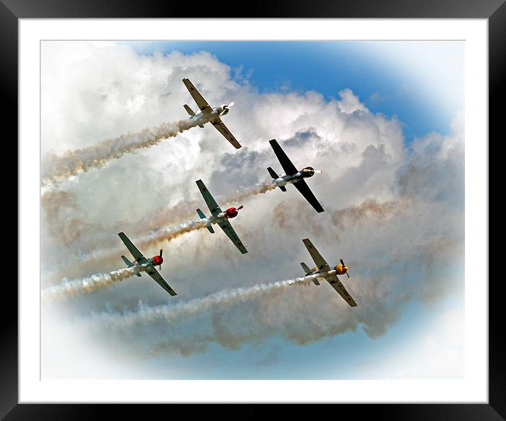 Yak formation Flying. Framed Mounted Print by Rupert Gladstone
