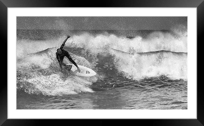 Surfing Framed Mounted Print by Paul Want