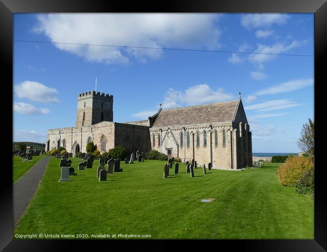 St Aidan's Church Bamburgh Northumberland Framed Print by Ursula Keene