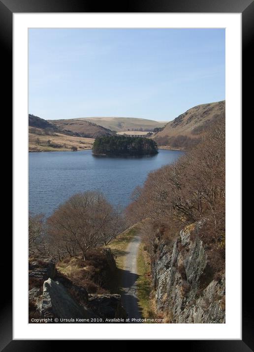 View from above Devil's Gulch Elan valley Framed Mounted Print by Ursula Keene