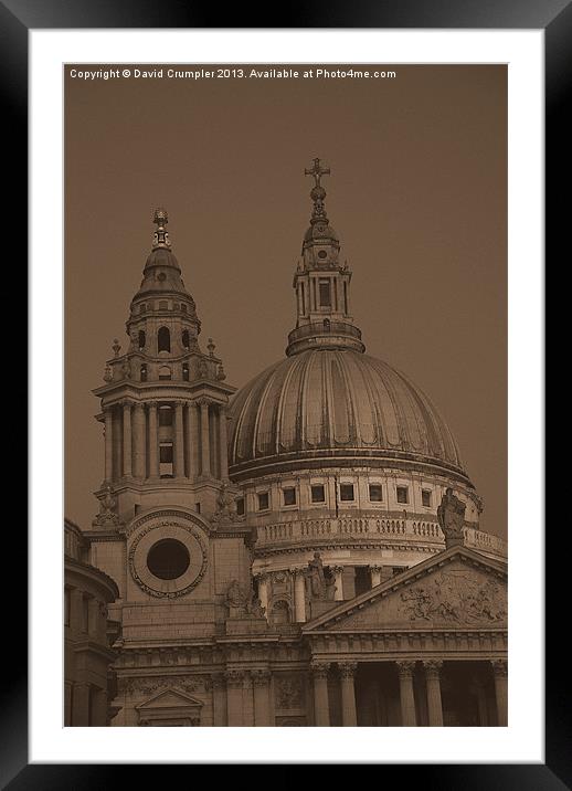 St Pauls of Old Framed Mounted Print by David Crumpler