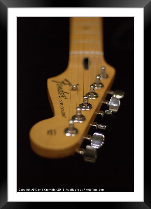 Fender Stratocaster Framed Mounted Print by David Crumpler
