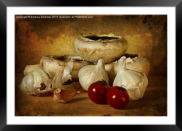 Garlic world Framed Mounted Print by Barbara Ambrose