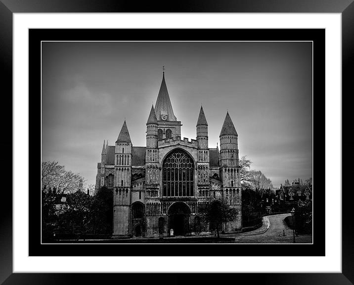Rochester Cathedral Framed Mounted Print by Tracy Hughes