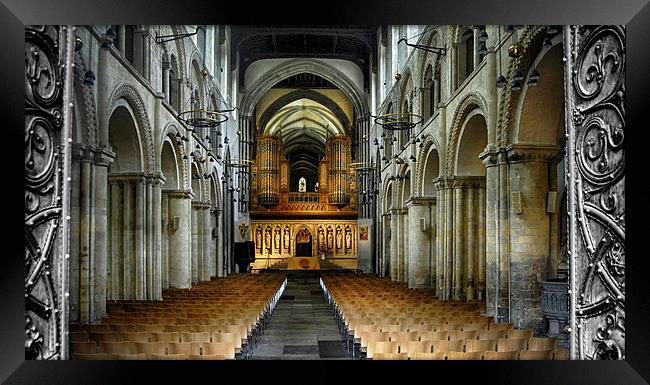 Rochester Cathedral Interior Framed Print by Tracy Hughes