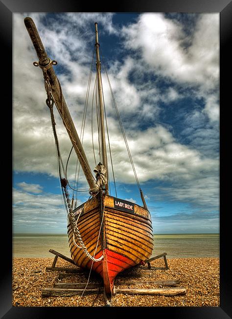 Lady Irene Sailing Boat Framed Print by Robert  Radford