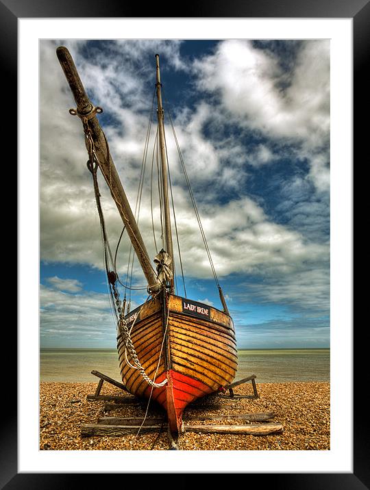 Lady Irene Sailing Boat Framed Mounted Print by Robert  Radford