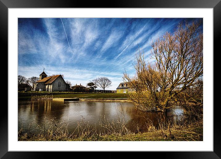 Harty Church Isle of Sheppey Kent Framed Mounted Print by Robert  Radford