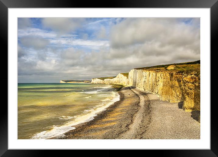 Birling Gap Eastbourne Sussex Framed Mounted Print by Robert  Radford