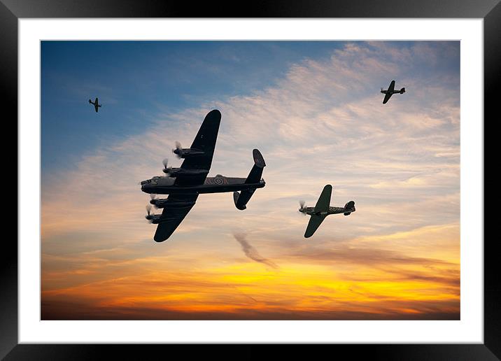 Battle of Britain Sunset Framed Mounted Print by Robert  Radford