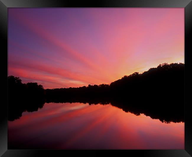 Lake Newport Sunset  Framed Print by Bryan Olesen