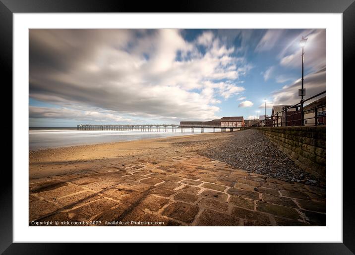 Saltburn Pier Framed Mounted Print by nick coombs