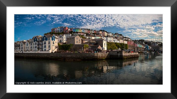 Brixham Harbour Framed Mounted Print by nick coombs