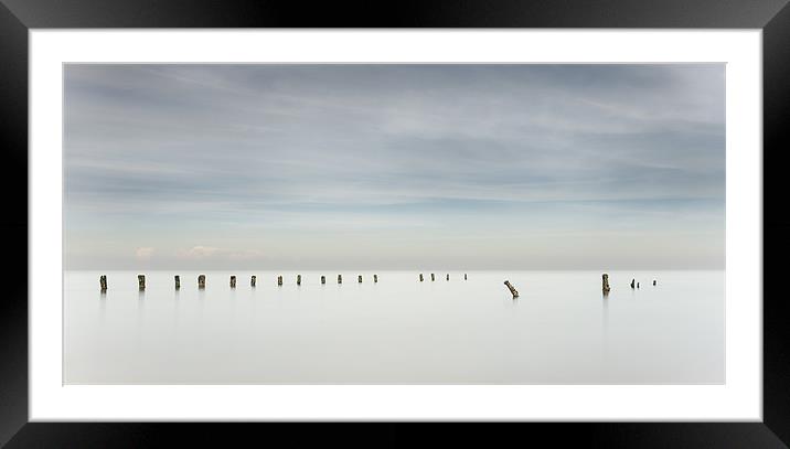 Pastel sky and sea Framed Mounted Print by nick coombs