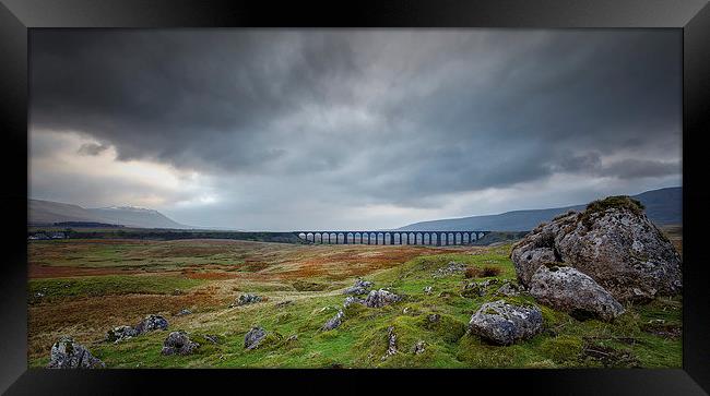 Storm over Ribblehead Viaduct Framed Print by nick coombs