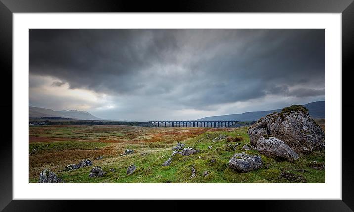 Storm over Ribblehead Viaduct Framed Mounted Print by nick coombs