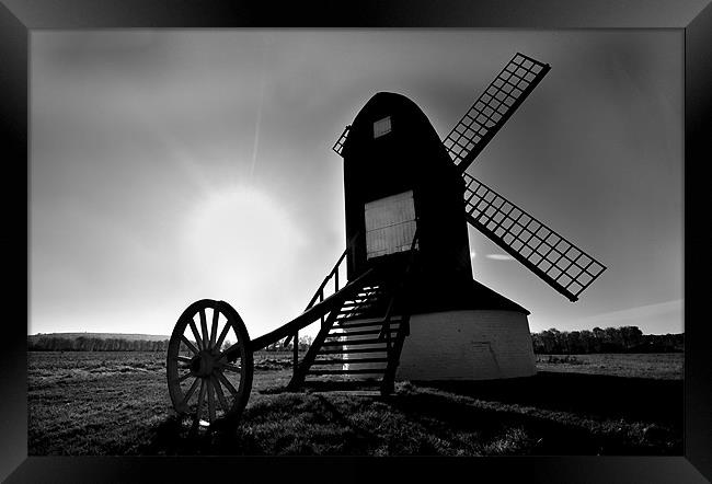 Pitstone Windmill Framed Print by Steve Watson