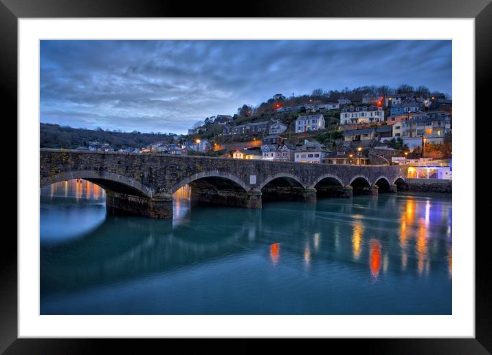 View across the East Looe river Framed Mounted Print by Terry Luckings