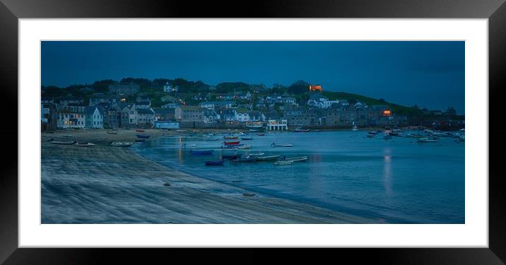 Lost sunset at Hugh Town Framed Mounted Print by Terry Luckings
