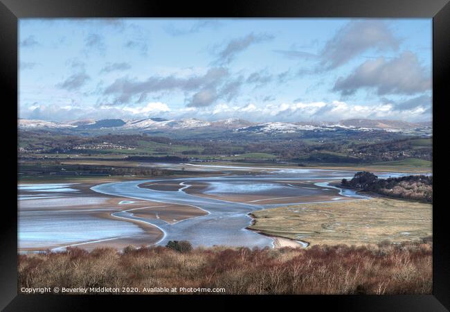                      Milnthorpe Sands, Kent Estuary                                                                                                      Framed Print by Beverley Middleton