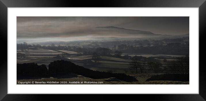 frosty wharfedale morning Framed Mounted Print by Beverley Middleton