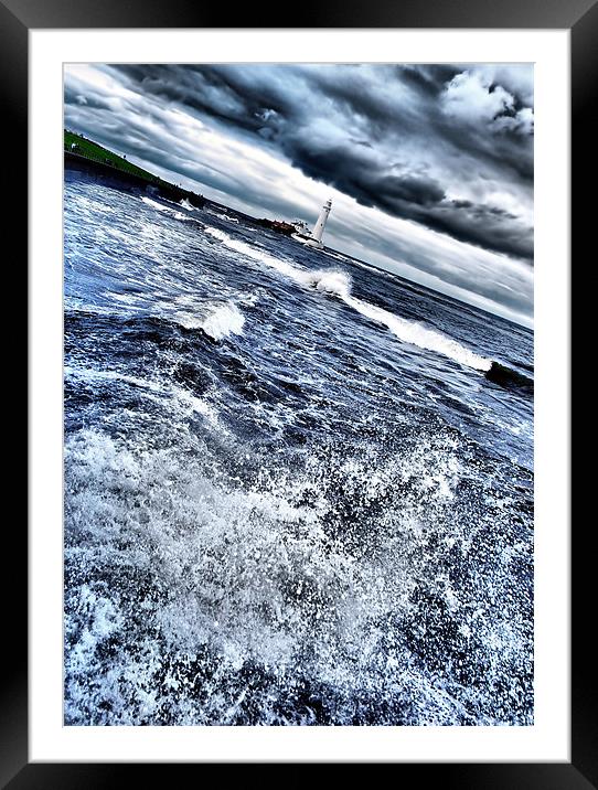 Stormy Sea Framed Mounted Print by Rachel Fawcett