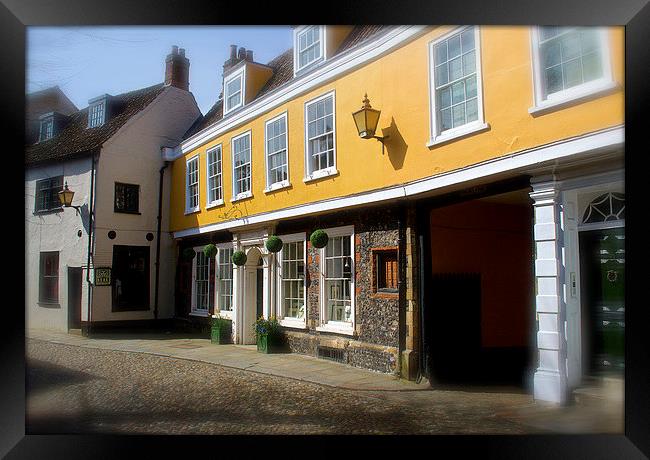  Elm Hill Norwich UK Framed Print by Gordon Holmes