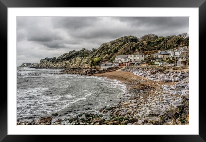 Steep Hill Cove, Ventnor Isle of Wight Framed Mounted Print by Gordon Holmes