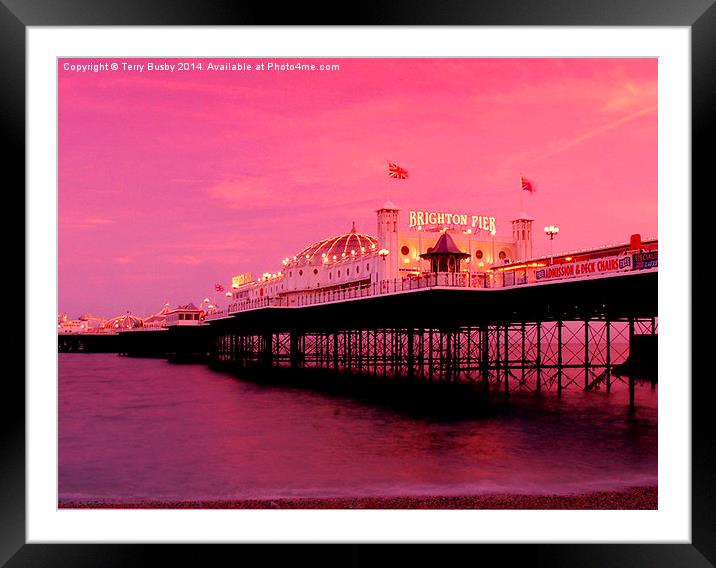  Brighton Pier Framed Mounted Print by Terry Busby