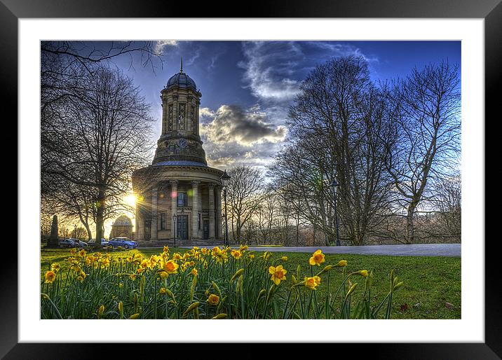 Sunset at Saltaire Church Framed Mounted Print by Andy Hutchinson