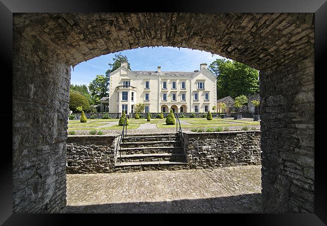 The mansion house at Aberglasney Framed Print by Paul May