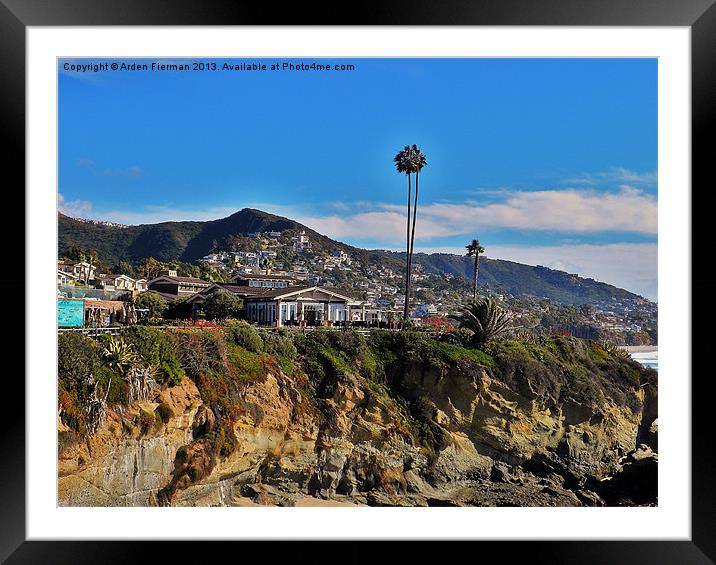 The Cliffs Of Laguna Beach Framed Mounted Print by Arden Fierman