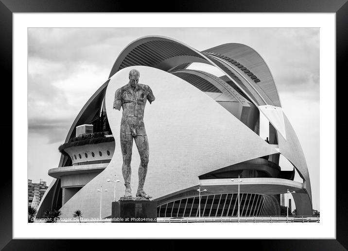 Majestic Sculpture in Valencia 2 Framed Mounted Print by Roger Dutton