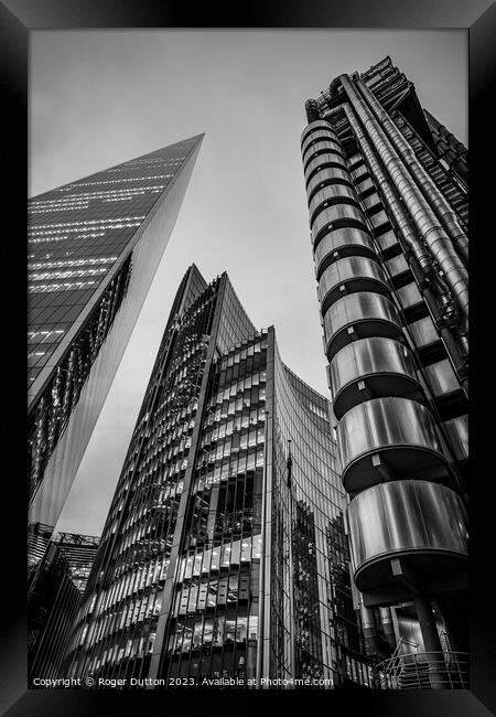 City of London Towers Framed Print by Roger Dutton