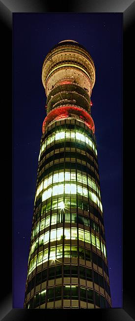 BT Tower by Night Framed Print by Steve Wilcox