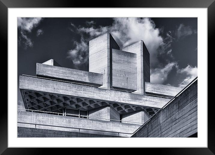 National Theatre Roof Detail Framed Mounted Print by Steve Wilcox