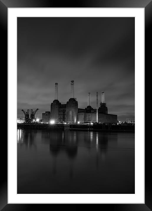 Battersea by Night Framed Mounted Print by liam young
