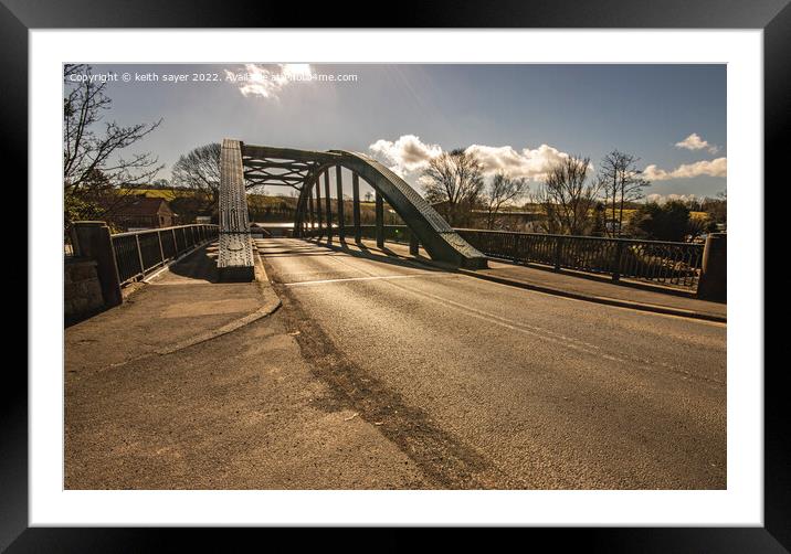 The Bridge at Ruswarp Framed Mounted Print by keith sayer