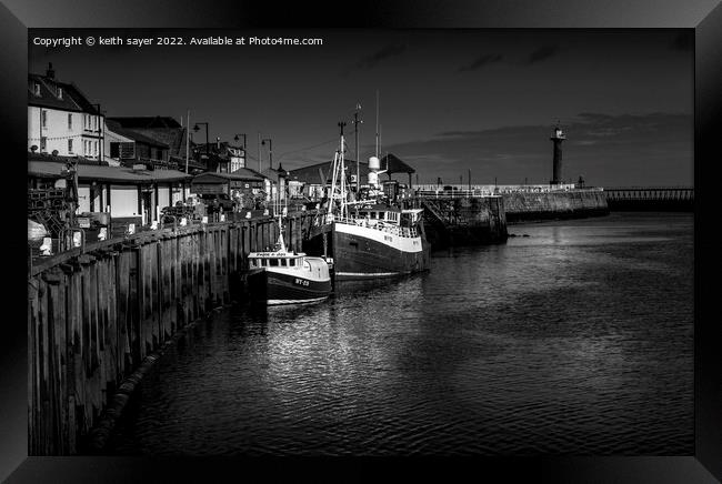 Whitby Harbour Framed Print by keith sayer