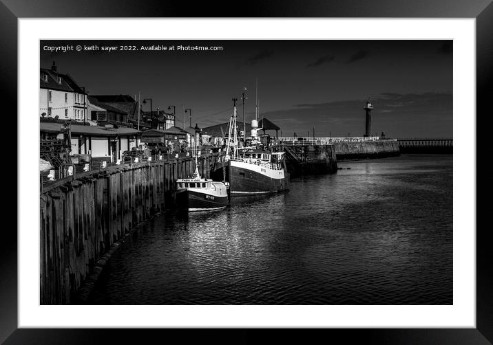 Whitby Harbour Framed Mounted Print by keith sayer