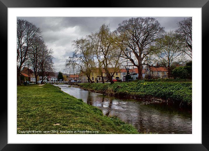 By The River Framed Mounted Print by keith sayer