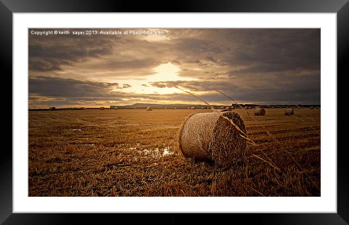 Wet Harvest Framed Mounted Print by keith sayer