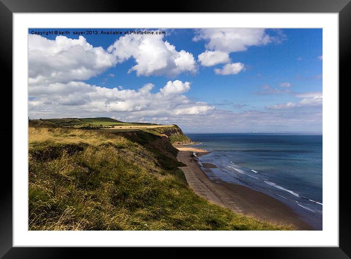Skinningrove Beach Framed Mounted Print by keith sayer